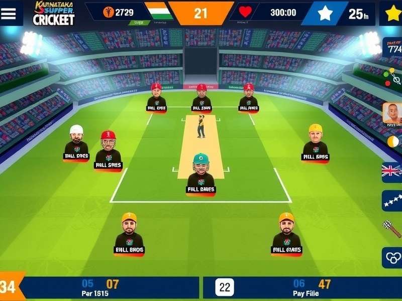 Karnataka Super Strikers gameplay screenshot showing realistic cricket action